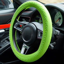 Load image into Gallery viewer, Car Silicone Grip Steering Wheel Cover Car Handle Cover Texture Silicone Protective Cover Tuning Interior Accessories
