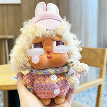 Load image into Gallery viewer, Knitted Sweater Scarf Dress Shoes Set For CRYBABY Doll Labubu 17cm Doll Christmas Outfit Accessories
