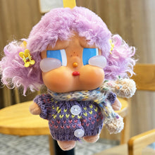 Load image into Gallery viewer, Knitted Sweater Scarf Dress Shoes Set For CRYBABY Doll Labubu 17cm Doll Christmas Outfit Accessories
