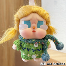 Load image into Gallery viewer, Knitted Sweater Scarf Dress Shoes Set For CRYBABY Doll Labubu 17cm Doll Christmas Outfit Accessories
