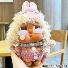 Load image into Gallery viewer, Knitted Sweater Scarf Dress Shoes Set For CRYBABY Doll Labubu 17cm Doll Christmas Outfit Accessories
