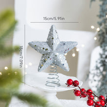 Load image into Gallery viewer, Christmas Tree Topper Glittering Five-Pointed Star Treetop Topper Xmas Tree Decor Ornament Christmas Decorations for Tree
