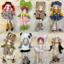 Load image into Gallery viewer, For 11-17cm OB11 Dolls Trendy Girl Forest Style Autumn Winter Dressing Set Doll Accessories Outfit For 8/12 BJD Clothes
