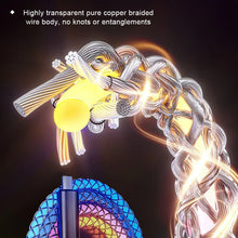 Load image into Gallery viewer, 3-in-1 Flexible Fast Charging Cable with RGB Flowing Light Type-C PD USB Braided Data Sync Cable Phone Charging Gaming Accessory
