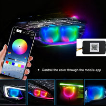 Load image into Gallery viewer, Car Headlight Demon Style Heart LED Angel Eye Ring with APP Control RGB Color Changing DRL for Car Headlight Modification Smartphone Control
