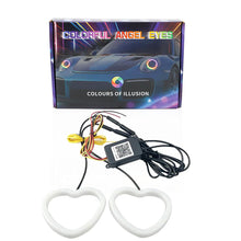 Load image into Gallery viewer, Car Headlight Demon Style Heart LED Angel Eye Ring with APP Control RGB Color Changing DRL for Car Headlight Modification Smartphone Control
