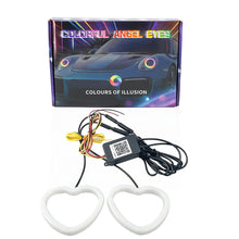 Load image into Gallery viewer, Car Headlight Demon Style Heart LED Angel Eye Ring with APP Control RGB Color Changing DRL for Car Headlight Modification Smartphone Control

