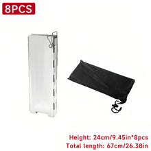 Load image into Gallery viewer, 8/10PCS Foldable Aluminum Windshield With Storage Bag Ultra-Light Heat-Gathering Stove Head Wind Shield Outdoor Camping Accessories
