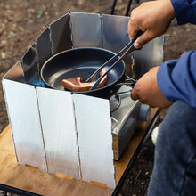 Load image into Gallery viewer, 8/10PCS Foldable Aluminum Windshield With Storage Bag Ultra-Light Heat-Gathering Stove Head Wind Shield Outdoor Camping Accessories
