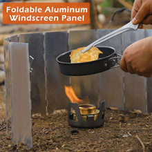 Load image into Gallery viewer, 8/10PCS Foldable Aluminum Windshield With Storage Bag Ultra-Light Heat-Gathering Stove Head Wind Shield Outdoor Camping Accessories
