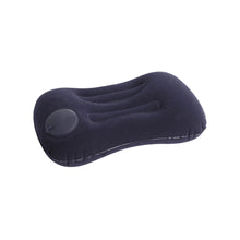 Load image into Gallery viewer, Press Inflatable Square Pillow Portable Foldable Flannel Lumbar Support For Outdoor Camping Travel

