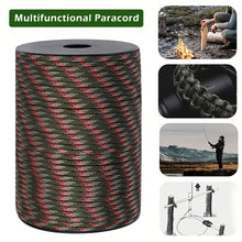 Load image into Gallery viewer, 100M 9-Core Paracord DIY Braiding Emergency Survival Rope For Outdoor Hiking Camping Adventure
