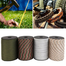 Load image into Gallery viewer, 100M 9-Core Paracord DIY Braiding Emergency Survival Rope For Outdoor Hiking Camping Adventure
