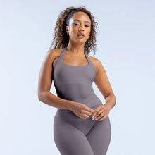 Load image into Gallery viewer, Solid Color Yoga Vest with Bra Pads Backless Halter Neck Design High-Elastic Outdoor Sports Top
