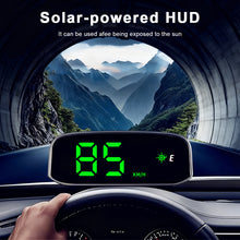 Load image into Gallery viewer, Car Solar HUD GPS Display Digital Speedometer Wireless Head Display KMH MPH Switch for Car Motorcycle Truck Auto Part Accessories
