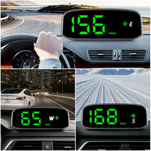 Load image into Gallery viewer, Car Solar HUD GPS Display Digital Speedometer Wireless Head Display KMH MPH Switch for Car Motorcycle Truck Auto Part Accessories
