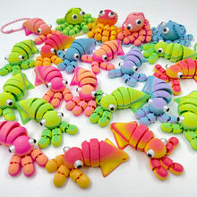 Load image into Gallery viewer, Cute Octopus Squid Pendant 3D Printed Keychain Backpack Charm Novelty Desk Toy Kawaii Personalized Charm Gift for Students Teens
