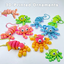 Load image into Gallery viewer, Cute Octopus Squid Pendant 3D Printed Keychain Backpack Charm Novelty Desk Toy Kawaii Personalized Charm Gift for Students Teens
