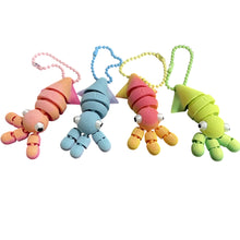 Load image into Gallery viewer, Cute Octopus Squid Pendant 3D Printed Keychain Backpack Charm Novelty Desk Toy Kawaii Personalized Charm Gift for Students Teens
