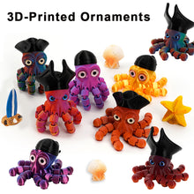 Load image into Gallery viewer, Novelty Pirate Octopus Toy 3D Printed Articulated Cool Desk Decor Articulated Animal Model Collection Display Gift for Gamers Kids Adults
