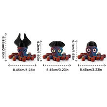 Load image into Gallery viewer, Novelty Pirate Octopus Toy 3D Printed Articulated Cool Desk Decor Articulated Animal Model Collection Display Gift for Gamers Kids Adults

