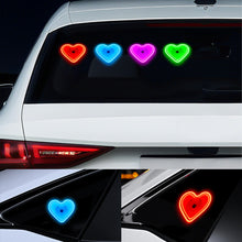 Load image into Gallery viewer, Wireless Remote Control Car Triangle Window Ambient Light Heart Shape Neon Car Mood Light Waterproof Decoration Lamp
