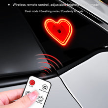 Load image into Gallery viewer, Wireless Remote Control Car Triangle Window Ambient Light Heart Shape Neon Car Mood Light Waterproof Decoration Lamp
