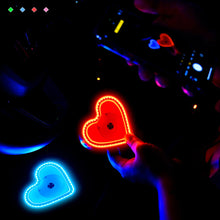 Load image into Gallery viewer, Wireless Remote Control Car Triangle Window Ambient Light Heart Shape Neon Car Mood Light Waterproof Decoration Lamp
