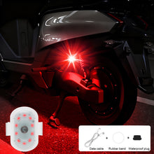 Load image into Gallery viewer, Wireless Remote Control Strobe Light with Multi-color Flash Rechargeable Warning Light for Car Motorcycle Drone Safety Navigation Lamp
