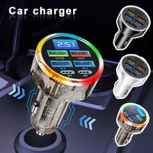 Load image into Gallery viewer, 6-in-1 Car Charger with 66W Super Fast Charging Smart Flash Charge for Multiple Phones High Power Multi-port Vehicle Charger
