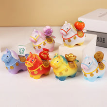 Load image into Gallery viewer, New Year Resin Decoration Cartoon Little Horse Dolls Decoration Luck Pony Desktop Ornament Festival Gift
