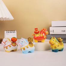 Load image into Gallery viewer, New Year Resin Decoration Cartoon Little Horse Dolls Decoration Luck Pony Desktop Ornament Festival Gift
