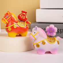 Load image into Gallery viewer, New Year Resin Decoration Cartoon Little Horse Dolls Decoration Luck Pony Desktop Ornament Festival Gift
