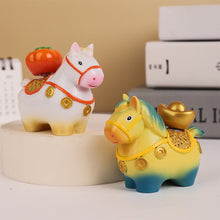 Load image into Gallery viewer, New Year Resin Decoration Cartoon Little Horse Dolls Decoration Luck Pony Desktop Ornament Festival Gift

