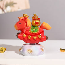 Load image into Gallery viewer, Chinese Style Cartoon Little Horse Dolls Resin Toy Cute Desktop Decoration Ornament New Year Gift Festival Present
