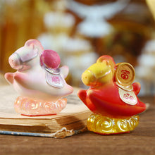 Load image into Gallery viewer, Chinese Style Cartoon Little Horse Dolls Resin Toy Cute Pony Seal Desktop Decoration Ornament New Year Gift Festival Present
