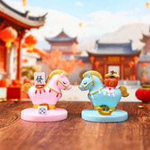 Load image into Gallery viewer, Chinese Style Cartoon Mascots Resin Horse Toys Cartoon Pony Desktop Decorations Mobile Phone Support Ornament Gift
