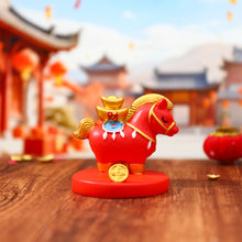 Load image into Gallery viewer, Chinese Style Cartoon Mascots Resin Horse Toys Cartoon Pony Desktop Decorations Mobile Phone Support Ornament Gift
