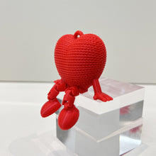 Load image into Gallery viewer, 3D Printed Red Heart Model Toy Movable Joint Desktop Decoration Ornament Valentine's Day Gift
