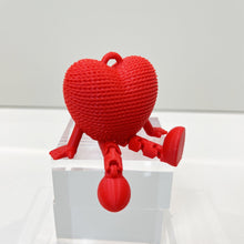 Load image into Gallery viewer, 3D Printed Red Heart Model Toy Movable Joint Desktop Decoration Ornament Valentine's Day Gift

