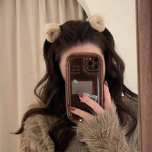Load image into Gallery viewer, 2Pcs Plush Cat Ears Shape Hair Clips Black Hairpins Girls Headwear Hair Accessories Duck Beak Clip Grip Clip
