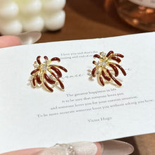Load image into Gallery viewer, New Year Red Earrings Fashion Light Luxury Firework Heart Earrings Ear Accessories Women Girls Gift
