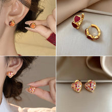 Load image into Gallery viewer, Red Pomegranate Earrings Fashion Light Luxury Earrings Diamond-Encrusted Stud Earrings Ear Accessories Gift For Women
