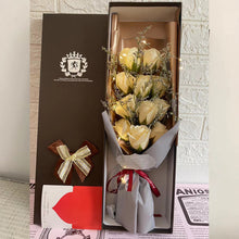 Load image into Gallery viewer, Soap Rose Flower Bouquet Gift Box With String Light Valentine's Day Gift Girlfriend Party Decoration Rose Flower Present
