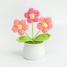 Load image into Gallery viewer, Hand-Knitted Flowers Handmade Crocheted Flowers Bouquets Desktop Ornament Home Decoration Valentine's Day Gift
