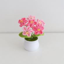 Load image into Gallery viewer, Hand-Knitted Flowers Handmade Crocheted Flowers Bouquets Desktop Ornament Home Decoration Valentine's Day Gift
