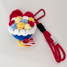 Load image into Gallery viewer, Mini Rose Bouquet Hand Tied Bouquet Wool Knitted Rose Crochet Flowers Keychain Pendant Valentine's Day Gift
