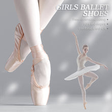 Load image into Gallery viewer, 1Pair Professional Girls Ladies Ballet Pointe Shoes Satin Ribbon Ballet Shoes Performance Shoes Practice Dance Shoes
