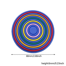 Load image into Gallery viewer, Car Interior PVC Cup Coasters Non-Slip Rainbow Car Drink Coaster Car Cup Holder Insert Cupholder Coaster Auto Decor Water Bottle Holder Pad
