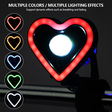 Load image into Gallery viewer, Motorcycle Heart Shaped Headlight Spot Light Flashing Light RGB Lamp For Scooter Lighting Motorcycles ATVs UTVs Lighting
